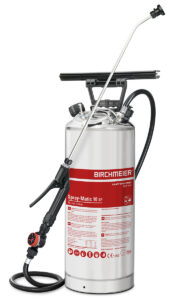 Pulvérisateur Birchmeier Spray-Matic 10 SP de 10 L avec pompe à main, raccord à air comprimé, lance et flexible