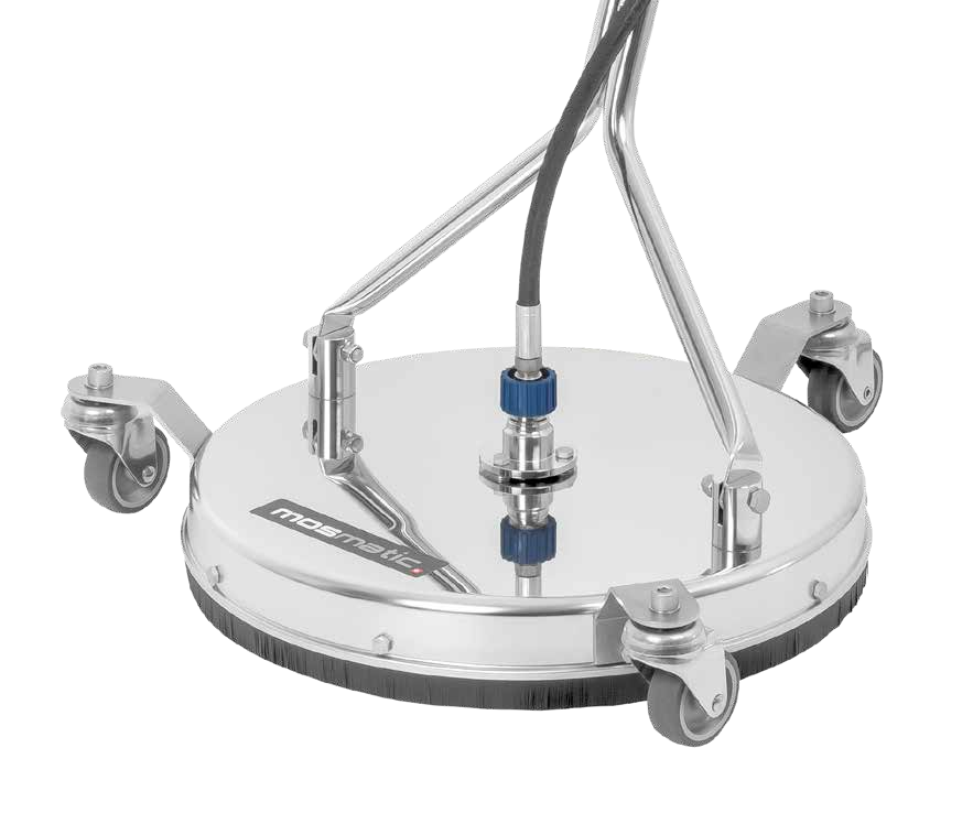 Détail du carter 410 mm, du joint DYF et des roulettes du Mosmatic FL-ERG 410
