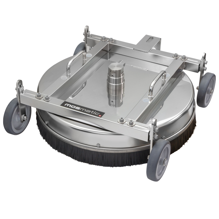 Nettoyeur de toiture Mosmatic DR-520 sur cadre inox et quatre roues