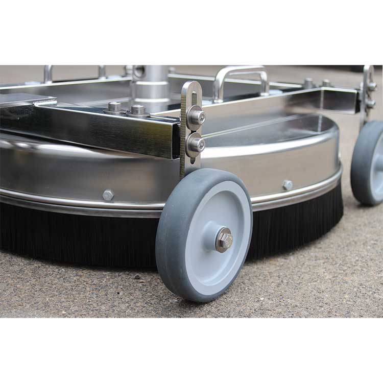 Détail des roues et du cadre réglable du Mosmatic DR-520