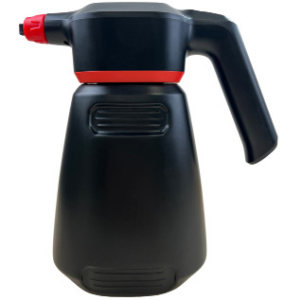 Pulvérisateur à mousse portatif noir et rouge avec poignée intégrée