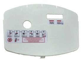 Capot de fermeture pour poste d’hygiène à un produit