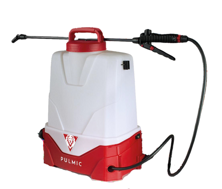 Pulvérisateur dorsal électrique Pulmic Pegasus 15, réservoir blanc et rouge de 15 L
